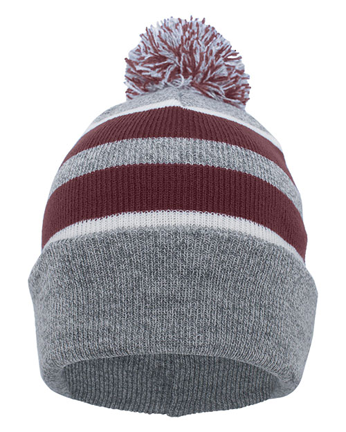Pacific Headwear 641K Knit Fold Over Pom-Pom Beanie at GotApparel
