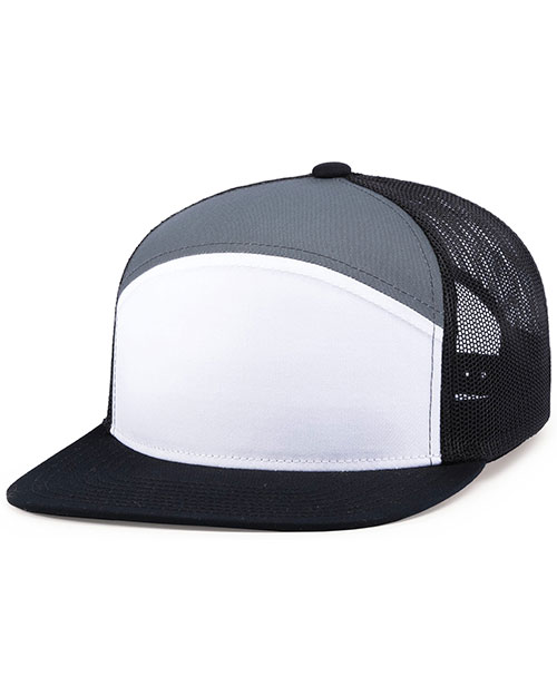 Pacific Headwear P787  6-Panel Arch Trucker Snapback Cap at GotApparel