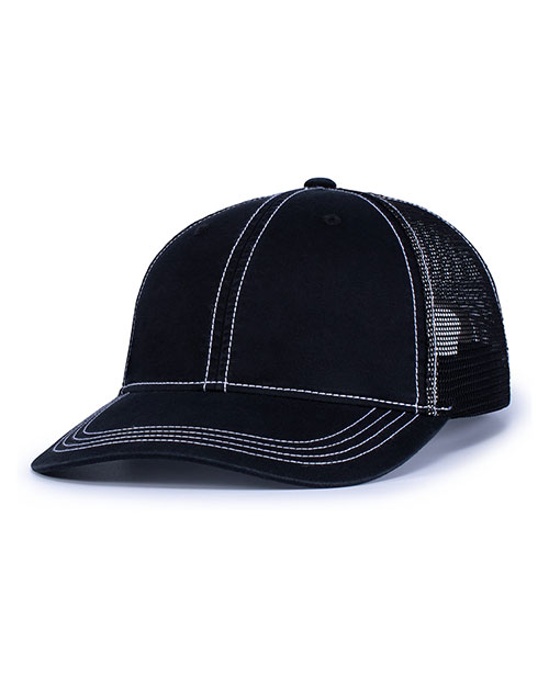 Pacific Headwear V67 Vintage Trucker Snapback Cap at GotApparel