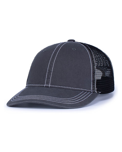 Pacific Headwear V67 Vintage Trucker Snapback Cap at GotApparel