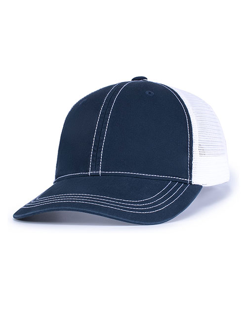 Pacific Headwear V67 Vintage Trucker Snapback Cap at GotApparel