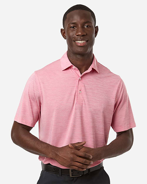 Paragon 162 Men's Bohemian Striped Heather Performance Polo at GotApparel