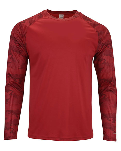 Paragon 216 Men Cayman Performance Camo Colorblocked Long Sleeve T-Shirt at GotApparel