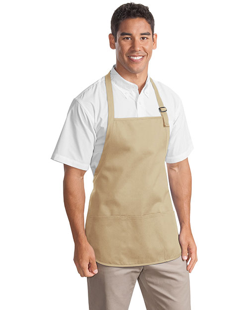 Port Authority A510 Men Medium Length Apron With Pouch Pocket at GotApparel