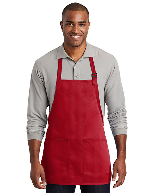 Port Authority A601 Men 7 oz Medium-Length Two-Pocket Bib Apron at GotApparel