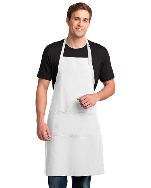Port Authority A700 Men Easy Care Extra Long Bib Apron with Stain Release at GotApparel