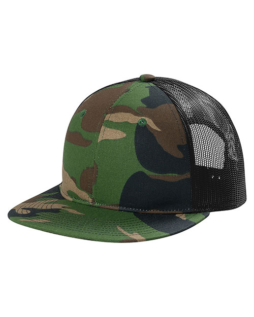 Port Authority Snapback Flat Bill Trucker Cap C117 at GotApparel