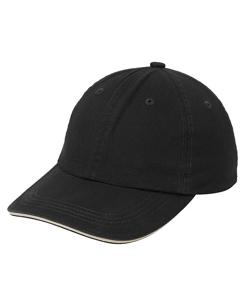 Port Authority C830 Men Sandwich Bill Cap With Striped Closure at GotApparel