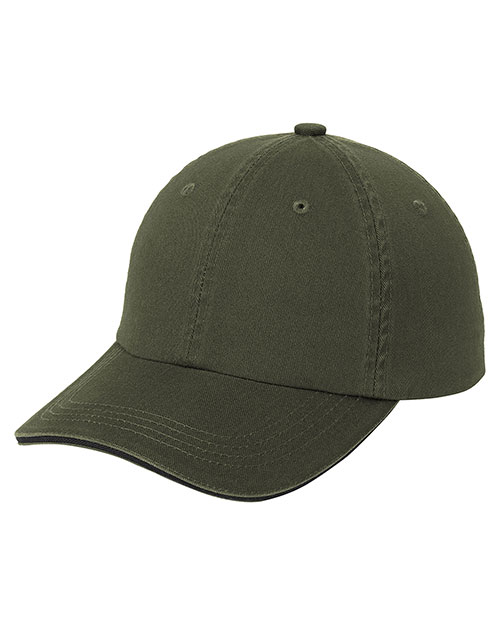 Port Authority C830 Men Sandwich Bill Cap With Striped Closure at GotApparel