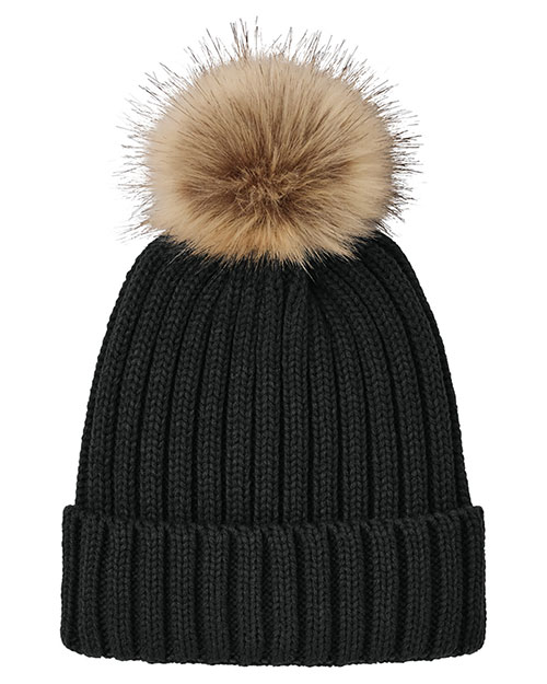 Port Authority C990 ® Faux Fur Pom Beanie at GotApparel