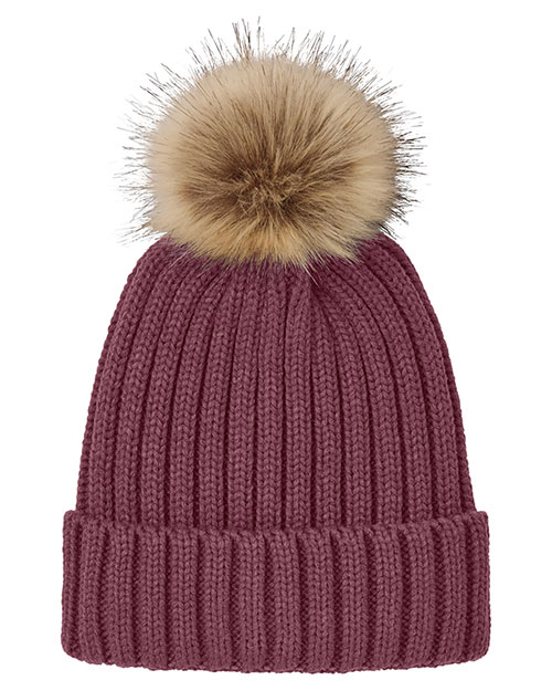 Port Authority C990 ® Faux Fur Pom Beanie at GotApparel