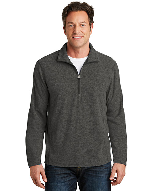 Port Authority F234 Men Heather Microfleece 1/2-Zip Pullover at GotApparel