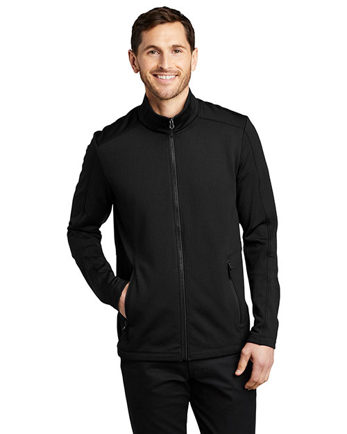 Port Authority F239 Men ® Grid Fleece Jacket. at GotApparel