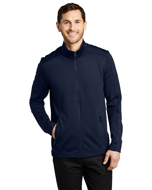 Port Authority F239 Men  ® Grid Fleece Jacket. at GotApparel