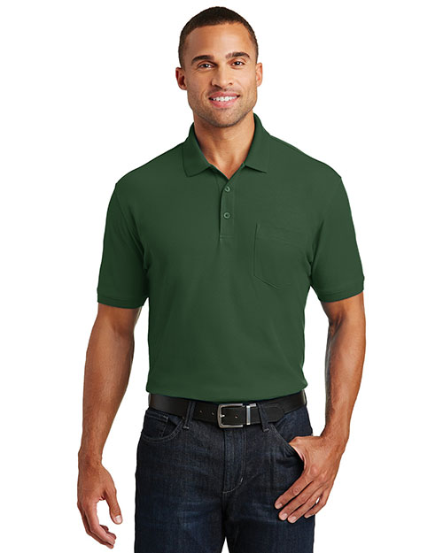 Port Authority K100P Men Core Classic Pique Pocket Polo at GotApparel