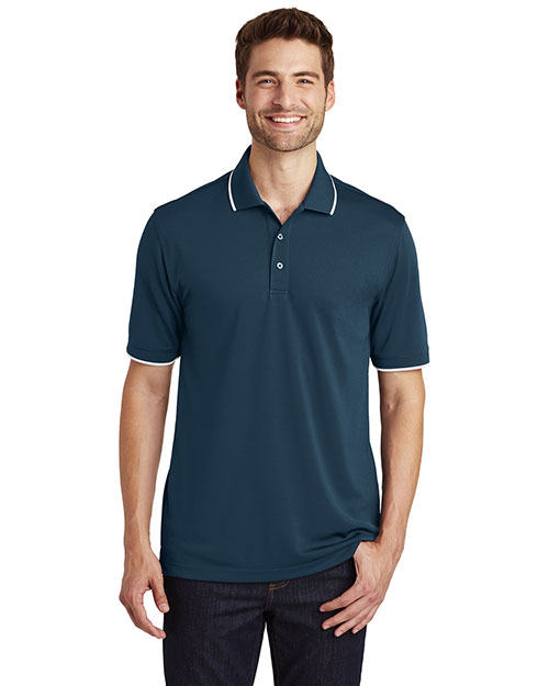 Port Authority K111 Men Zone UV Micro-Mesh Tipped Polo at GotApparel