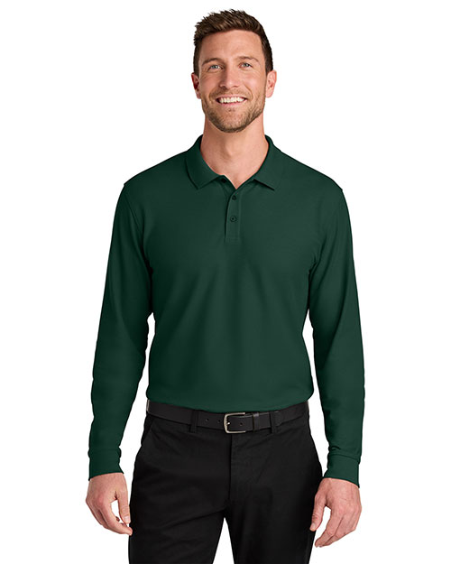 Port Authority K200LS ® Wearever Signature Pique Long Sleeve Polo at GotApparel