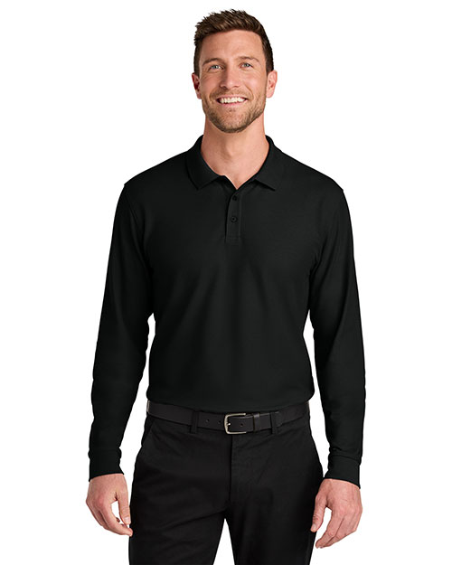 Port Authority K200LS ® Wearever Signature Pique Long Sleeve Polo at GotApparel