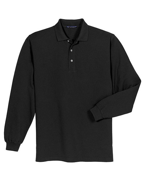 Port Authority K320 Men Long-Sleeve Pique Knit Polo at GotApparel