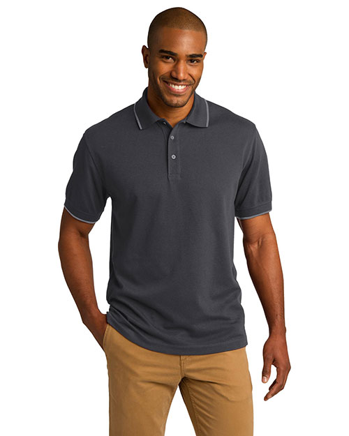 Port Authority K454 Men Rapid Dry Tipped Polo at GotApparel