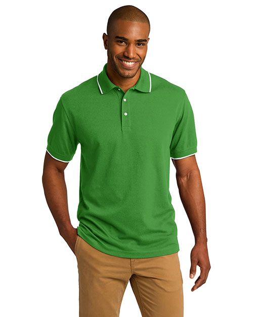 Port Authority K454 Men Rapid Dry Tipped Polo at GotApparel