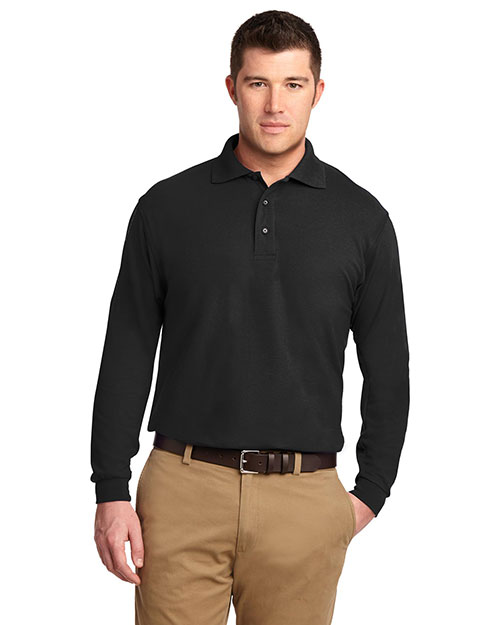 Port Authority K500LS Men Long-Sleeve Silk Touch Polo at GotApparel