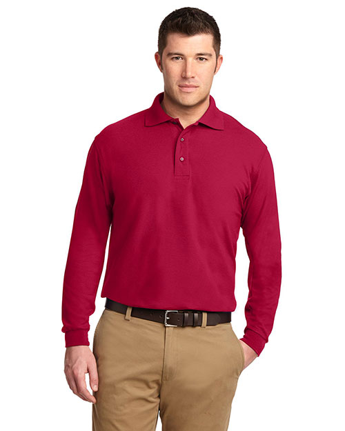 Port Authority K500LS Men Long-Sleeve Silk Touch Polo at GotApparel