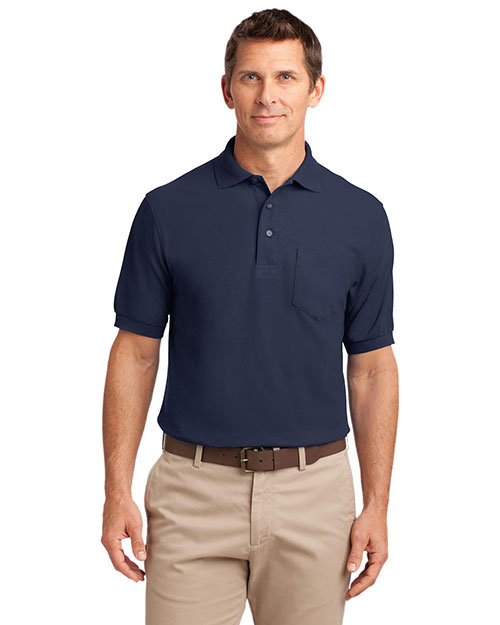Port Authority K500P Men Silk Touch Polo With Pocket at GotApparel
