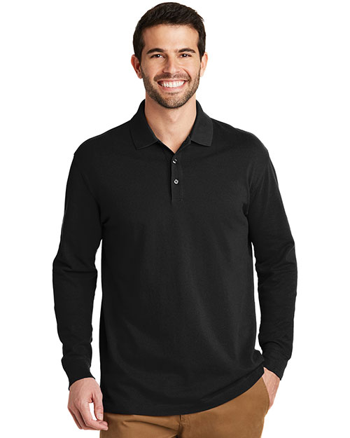 Port Authority K8000LS Men EZCotton Long Sleeve Polo at GotApparel