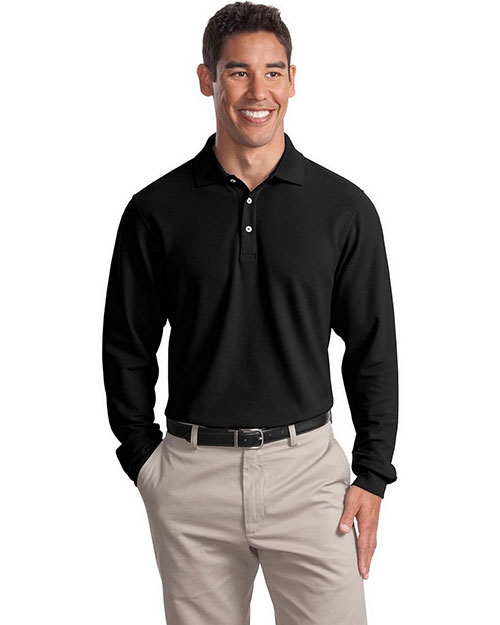 Port Authority K800LS Adult Long-Sleeve Ezcotton Pique Polo at GotApparel