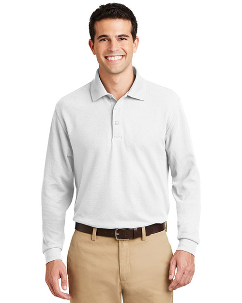 Port Authority K800LS Adult Long-Sleeve Ezcotton Pique Polo at GotApparel