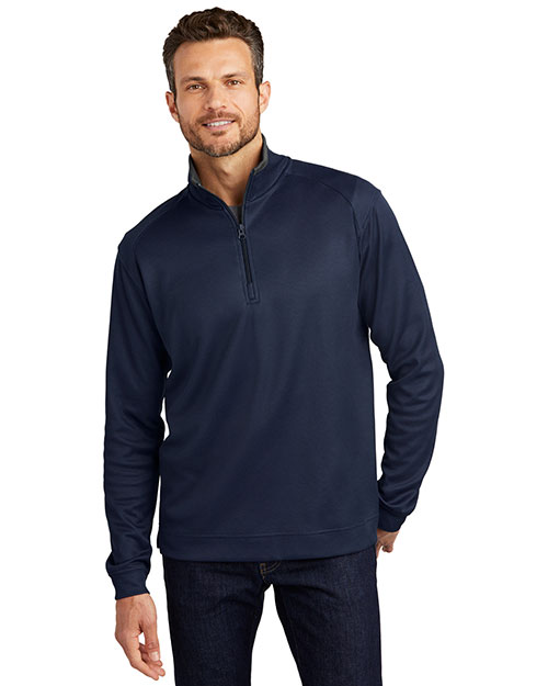 Port Authority K805 Men Vertical Texture 1/4-Zip Pullover at GotApparel