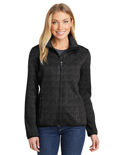 Port Authority L232 Women Sweater Fleece Jacket at GotApparel