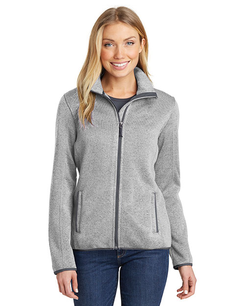 Port Authority L232 Women Sweater Fleece Jacket at GotApparel