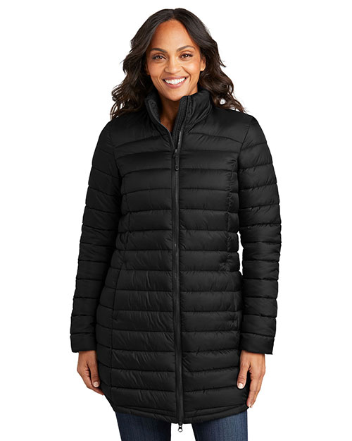 Port Authority ® Ladies Horizon Puffy Long Jacket L365 at GotApparel