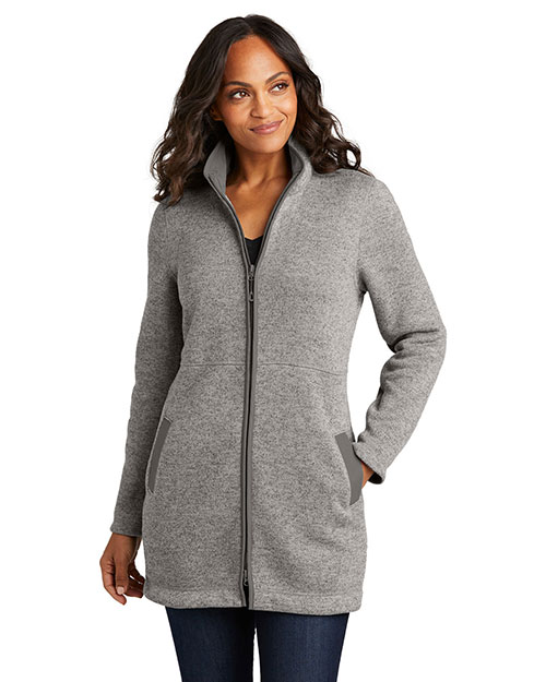 Port Authority ®  Ladies Arc Sweater Fleece Long Jacket L425 at GotApparel