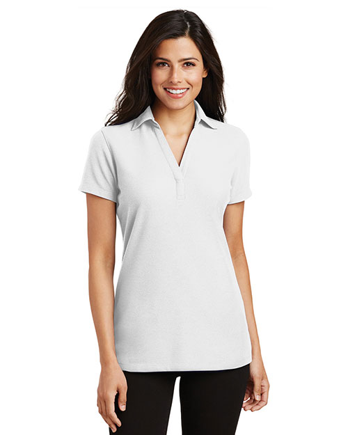 Port Authority L5001 Women Silk Touch Y-Neck Polo at GotApparel