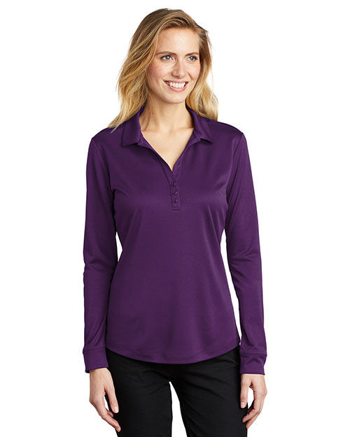 Port Authority L540LS Women Silk Touch™ Performance Long Sleeve Polo at GotApparel