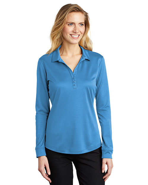 Port Authority L540LS Women Silk Touch™ Performance Long Sleeve Polo at GotApparel