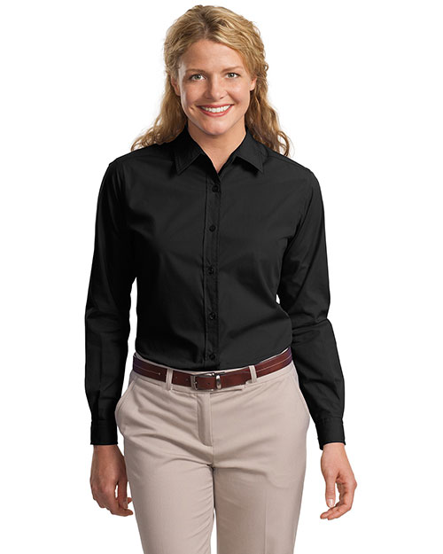 Port Authority L607 Women Long-Sleeve Easy Care, Soil Resistant Shirt at GotApparel