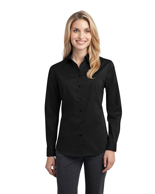 Port Authority L646 Women Stretch Poplin Shirt at GotApparel