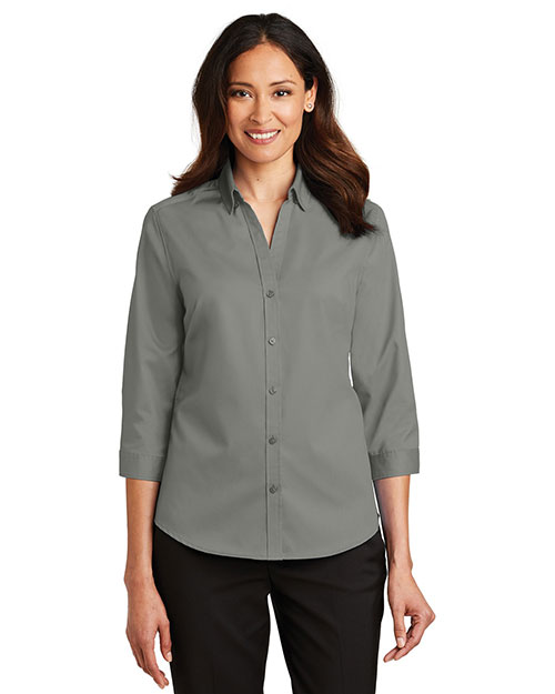 Port Authority L665 Women 3/4-Sleeve Superpro Twill Shirt at GotApparel