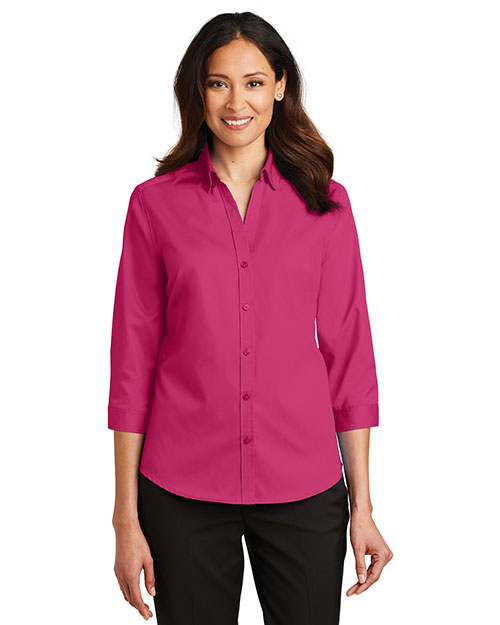 Port Authority L665 Women 3/4-Sleeve Superpro Twill Shirt at GotApparel