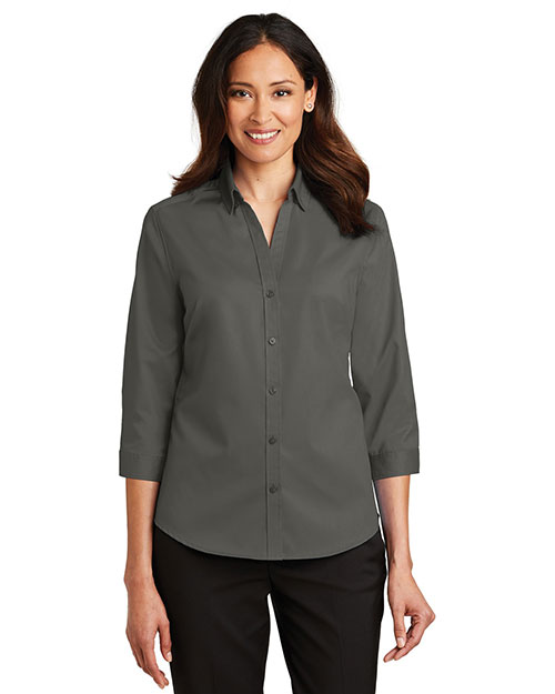 Port Authority L665 Women 3/4-Sleeve Superpro Twill Shirt at GotApparel