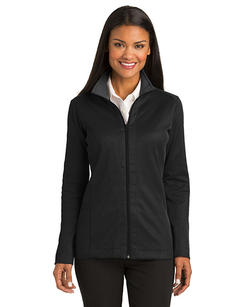 Port Authority L805 Women Vertical Texture Full-Zip Jacket at GotApparel