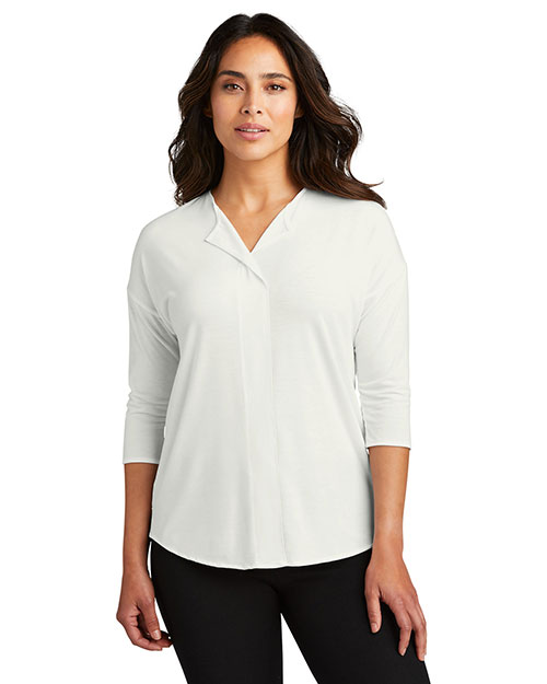 Port Authority LK5433 Women 3/4-Sleeve Soft Split Neck Top at GotApparel