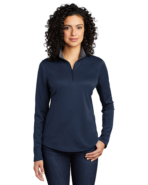 Port Authority LK584 Women Silk Touch ™ Performance 1/4-Zip at GotApparel