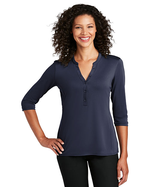 Port Authority LK750 Women ® Ladies Uv Choice Pique Henley at GotApparel