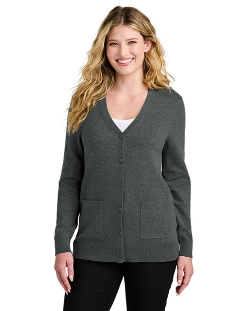 Port Authority LSW4150 Women's Easy Care Button-Up Cardigan Sweater at GotApparel