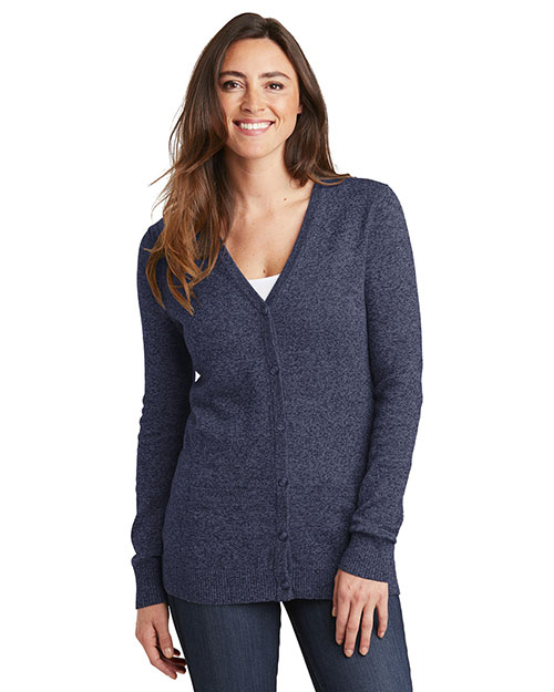 Port Authority LSW415 Women Marled Cardigan Sweater at GotApparel